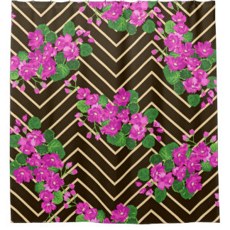 Cortina Para Box Um padrão ardente e constante em flores doces. Com