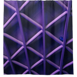 Cortina Para Box Um teto violeta com um padrão cruzado nítido; um b