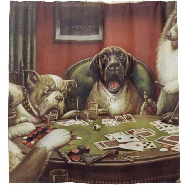 Cortina Para Box Um Waterloo - Cães Jogando Poker - Cassius Coolidg (Frente)