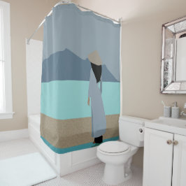 Cortina Para Box Uma garota na chuva