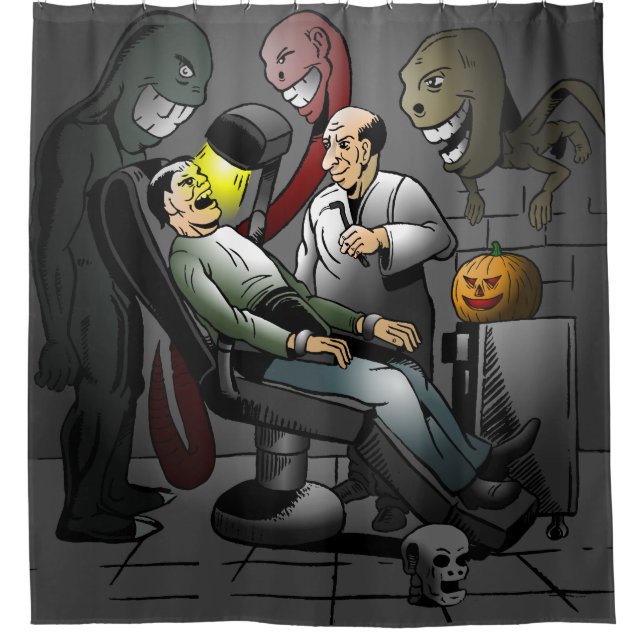 Cortina Para Box Uma noite de Dia das Bruxas no dentista (Frente)