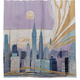 Cortina Para Box Uma Paisagem Urbana Lunar