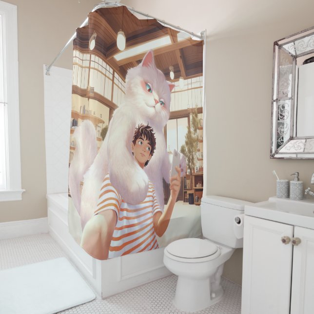 Cortina Para Box Uma Selfie com o Gigante Fluffy (In Situ)