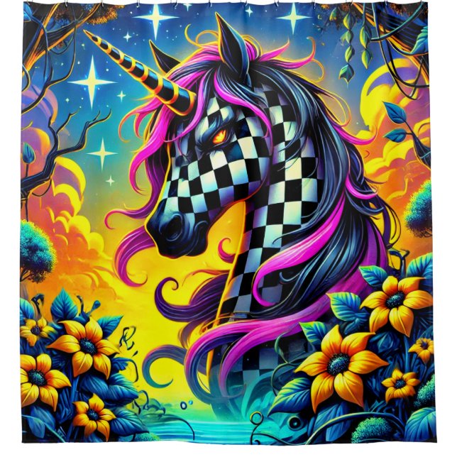 Cortina Para Box Unicorn Art (Frente)