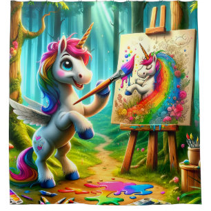 Cortina Para Box Unicorn Painter