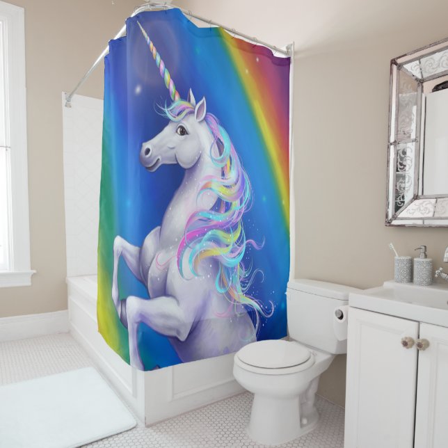 Cortina Para Box Unicorn with Rainbow (In Situ)