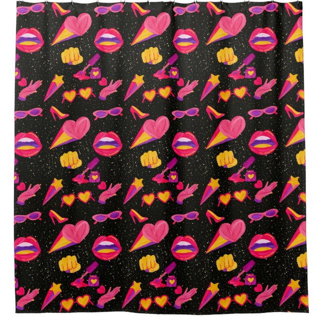 Cortina Para Box universo rosa (Frente)