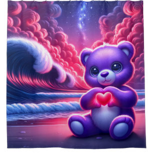 Cortina Para Box Urso das Mãos do Coração