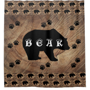 Cortina Para Box Urso Preto E Pistas De Urso