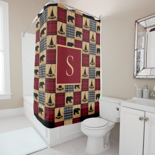 Cortina Para Box Ursos-Búfalos-Russos - Árvores-de-Búfalo - Madeira (In Situ)