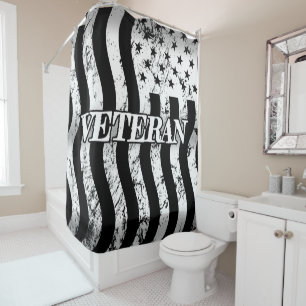 Cortina Para Box USA Veteran - branco vintage vertical