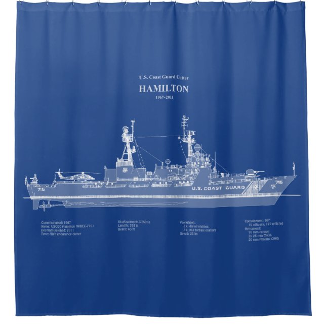 Cortina Para Box USCG Cutter Hamilton whec-715 - ABD (Frente)