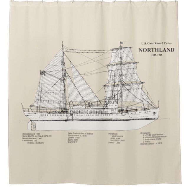 Cortina Para Box USCG Cutter Northland wpg- 49 - SBD (Frente)