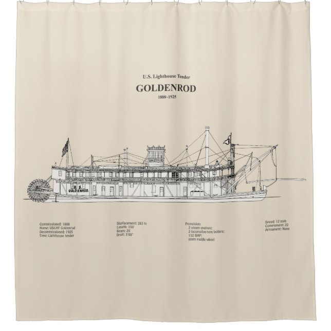 Cortina Para Box USCG Lighthouder Goldenrod - SBD (Frente)