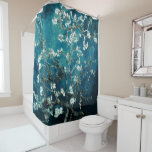 Cortina Para Box Van Gogh Almond Blossoms Dark Teal<br><div class="desc">Transforme seu banheiro em um oásis artístico com esta cortina de chá mostrando as flores de amêndoa de Van Gogh em um pano de fundo escuro. O impressionante design floral cria uma nota ousada que eleva instantaneamente seu espaço com elegância de eterno. Feita para durar, ela combina função prática com...</div>