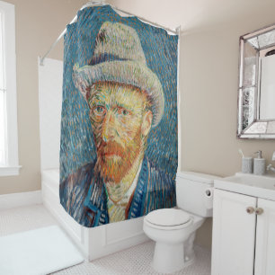 Cortina Para Box Van Gogh - Autorretrato com um chapéu de feltro d