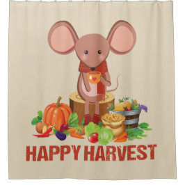 CORTINA PARA BOX VEGETAIS E RATO FELIZES DA COLHEITA