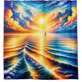 Cortina Para Box "Velejar até o Sol: Sussurro do Oceano"