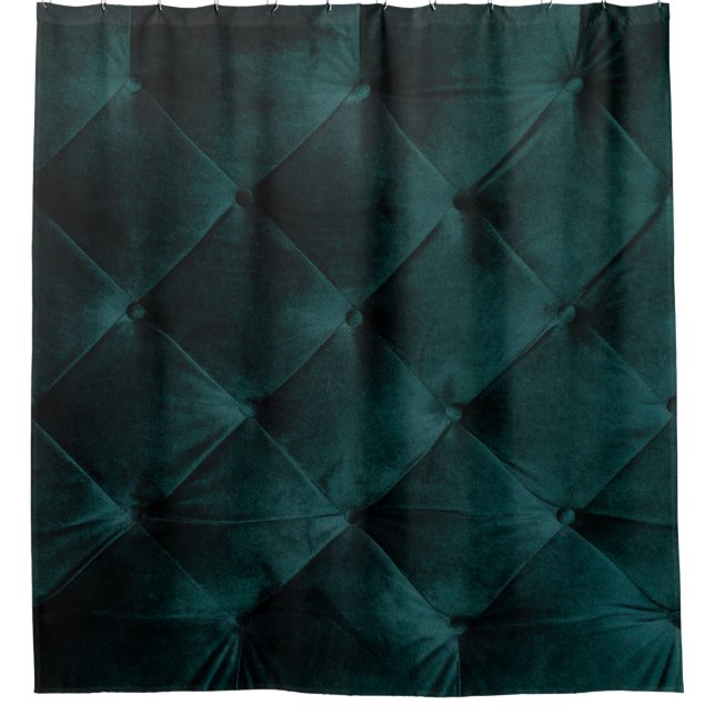 Cortina Para Box Velvet Green: Elegância Têxtil Malaquita (Frente)