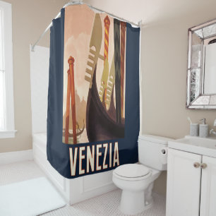 Cortina Para Box Veneza Itália Viagem Arte Gôndola Veneza Antiga