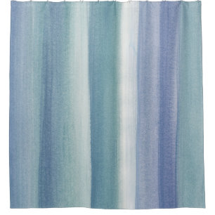Cortina Para Box Verde Azul Aquarela Sonho #1 #pintura #decor
