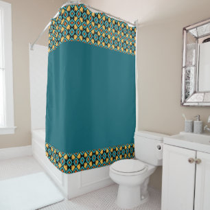 Cortina Para Box Verde escuro Amarelo