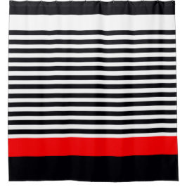 Cortina Para Box Vermelho Vibrante Com Stripes
