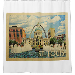 Cortina Para Box Viagens vintage de Missouri do Saint Louis