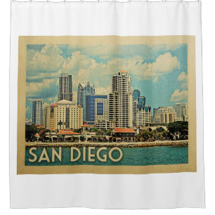 Cortina Para Box Viagens vintage de San Diego Califórnia