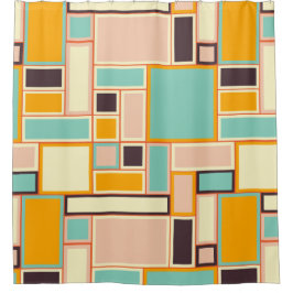 Cortina Para Box Vibrant abstract pattern with rectangles