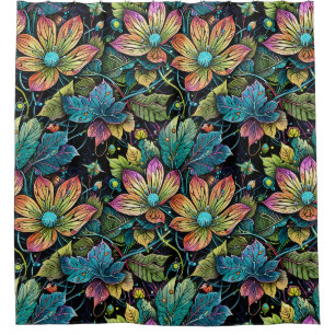 Cortina Para Box Vibrant Floral Fantasy