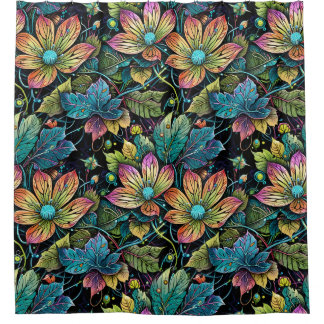 Cortina Para Box Vibrant Floral Fantasy