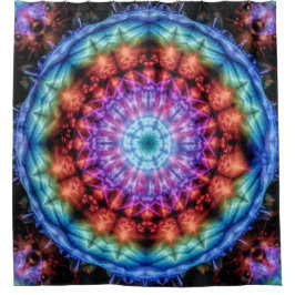 Cortina Para Box Vibrant Tie Dye Kaleidoscope Rainbow Mandala