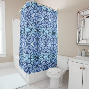 Cortina Para Box Victorian Blue Pattern Shower Curtain