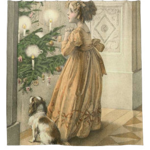 Cortina Para Box Victorian Christmas Retro Vintage Holiday