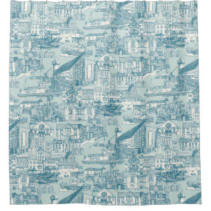 Cortina Para Box Vidro-marinho-de-bafo