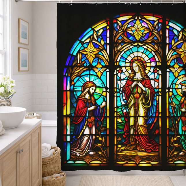 Cortina Para Box Vidro Pintado Religioso (Criador carregado)