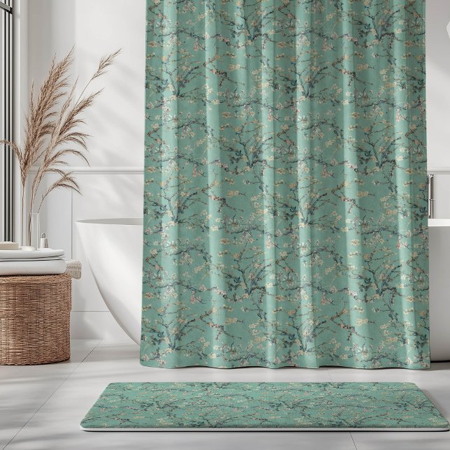 Cortina Para Box Vincent Van Gogh Almond Blossom on Mint Green (Criador carregado)