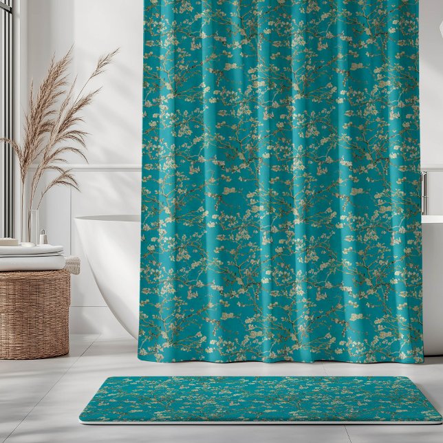 Cortina Para Box Vincent Van Gogh Almond Blossom on Teal Blue (Criador carregado)