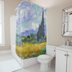 Cortina Para Box Vincent Van Gogh - Campo de Trigo com Cipras