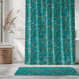 Cortina Para Box Vincent Van Gogh Flor de Amendoeira em Azul Turque