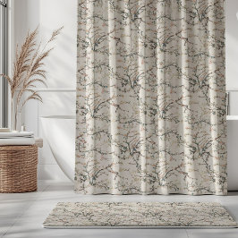 Cortina Para Box Vincent Van Gogh Flor de Amendoeira em Branco Vint