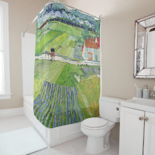 Cortina Para Box Vincent van Gogh - Paisagem com Carruagem e comboi