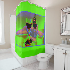 Cortina Para Box Vinho e Chocolate com Beijo Surreal