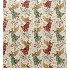 Cortina Para Box Vintage Christmas Angels