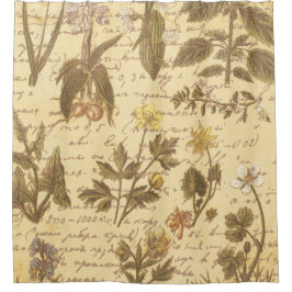 Cortina Para Box Vintage Floral Botânico