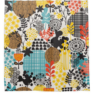 Cortina Para Box Vintage Floral: Fundo de Grass Sem Costura