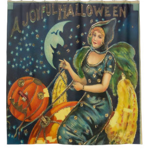 Cortina Para Box Vintage Halloween Poster