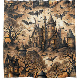 Cortina Para Box Vintage Haunted House