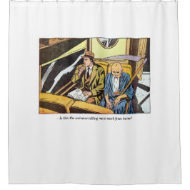 Cortina Para Box Vintage Horror Comic Panel Apresentando O Receptor